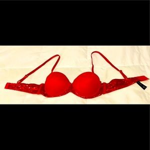 Sexy Red Sequins Strapless Bra ( New without tag)